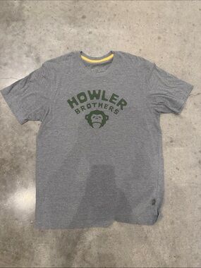 Howler Brothers Monkey Logo Tee Men’s Medium Heather Gray